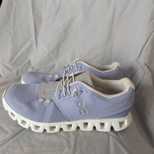 On Running Lavender and White Sneakers